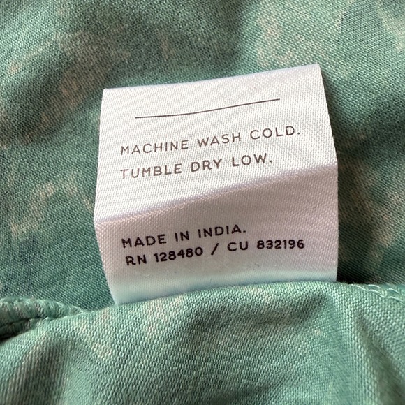 Pact Organic Cotton Floral Halter Maxi Dress Green Pink XL Cross Front Pockets - Picture 10 of 12